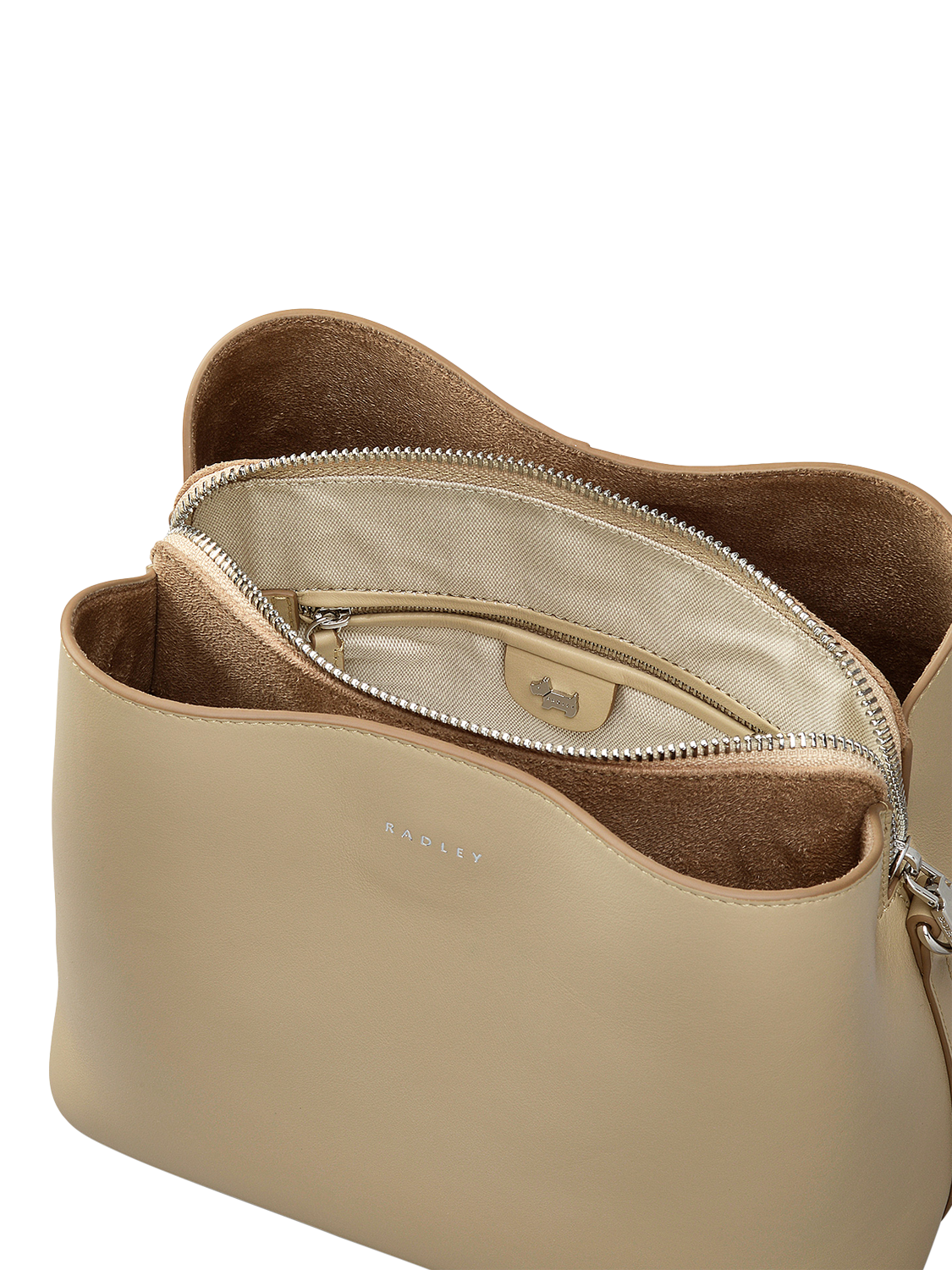 Product image 3 of 4, which shows Radley Dukes Place Leather Medium Compartment Cross Body, Stone
