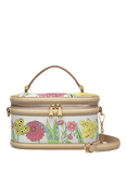 Radley RHS Floral Leather Crossbody Vanity Bag, Chalk