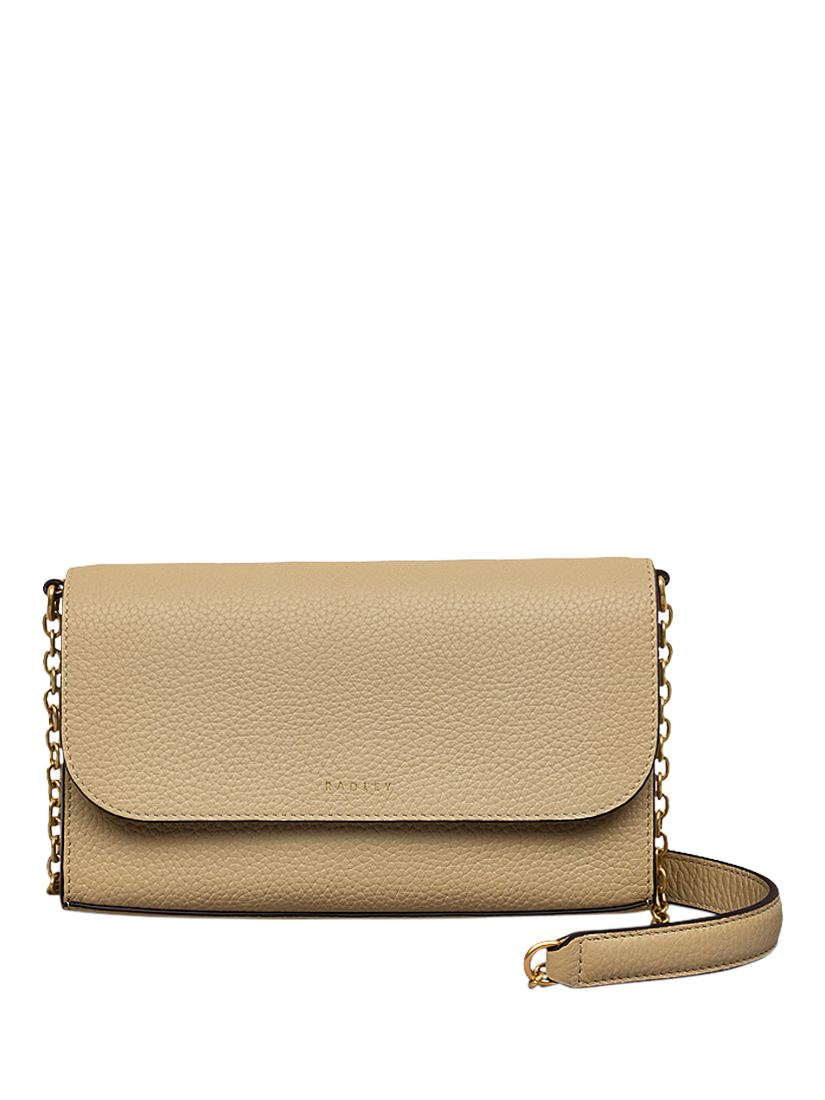 Product image 1 of 4, which shows Radley The Rathbone Leather Large Phone Cross Body Bag, Stone