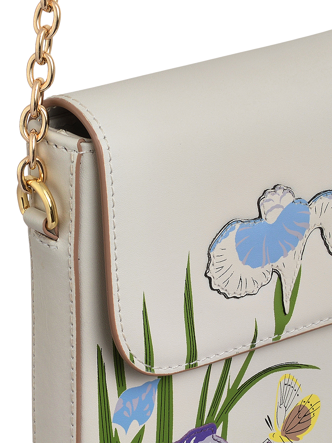 Product image 4 of 4, which shows Radley RHS Leather Medium Phone Cross Body Bag, Chalk