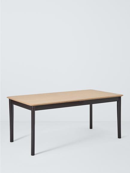 John Lewis Stanton Extending Dining Table, Oak/Black, Oak/Black