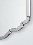 John Lewis Deco Scallop Bevelled Glass Wall Mirror, 70 x 50cm, Clear