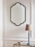 John Lewis Deco Scallop Bevelled Glass Wall Mirror, 70 x 50cm, Clear