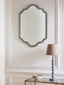 John Lewis Deco Scallop Bevelled Glass Wall Mirror, 70 x 50cm, Clear - view 2, Clear