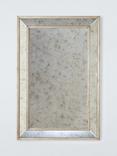 John Lewis Antique Bevel Glass Rectangular Wall Mirror, 90 x 60cm, Country Silver