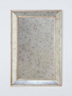 John Lewis Antique Bevel Glass Rectangular Wall Mirror, 90 x 60cm, Country Silver, Country Silver