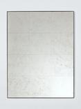 John Lewis Antique Tile Glass Rectangular Wall Mirror, 90 x 70cm, Matt Black
