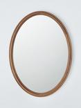 John Lewis Farmhouse Oval Wood Frame Wall Mirror, 75 x 55cm, Walnut