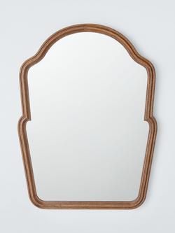 John Lewis Farmhouse Overmantel Wood Frame Wall Mirror, 80 x 60cm, Walnut, Walnut