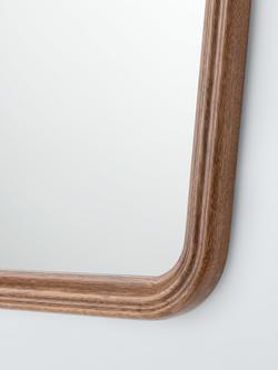 John Lewis Farmhouse Overmantel Wood Frame Wall Mirror, 80 x 60cm, Walnut - view 2, Walnut