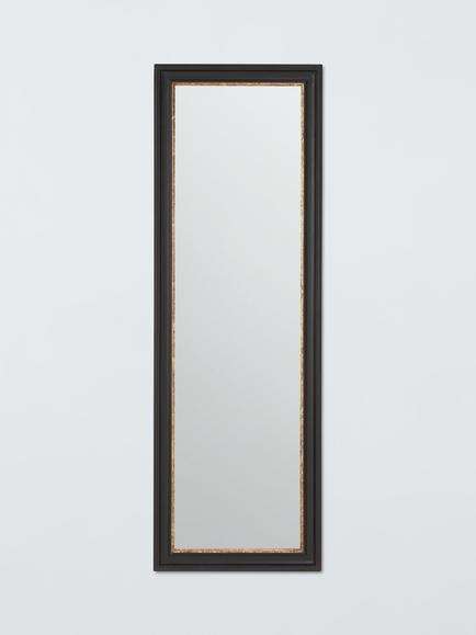 John Lewis Georgian Full-Length Rectangular Leaner/Wall Mirror, 180 x 60cm, Black, Black&gold