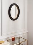 John Lewis Georgian Oval Wall Mirror, 50 x 40cm, Black