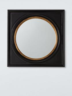 John Lewis Georgian Square Wall Mirror, 50cm, Black, Black&gold