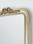 John Lewis Bow Detail Full Length Rectangular Leaner/Wall Mirror, 180 x 60cm, Country Silver