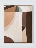 John Lewis 'Autumn Shape' Abstract Framed Canvas Print, 100 x 70cm, Brown