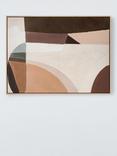 John Lewis 'Autumn Shape' Abstract Framed Canvas Print, 100 x 70cm, Brown
