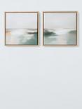 John Lewis 'Lakes' Framed Canvas Print, Set of 2, 30 x 30cm, Green