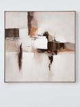 John Lewis 'Modern Luxe' Abstract Framed Canvas Print, 100 x 100cm, Mocha Mousse