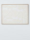 John Lewis 'Textured Circle Shapes' Framed Canvas Print, 80 x 60cm, Beige