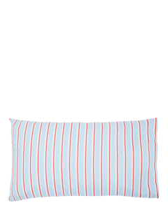 Land & Shore River Pair Standard Pillowcase, Blue/Red