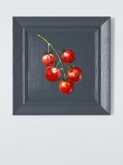 John Lewis Kitchen Art 'Tomatoes' Hand Painted Wall Art, 30 x 30cm, Navy, Navy