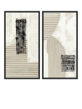 John Lewis x John Cooper 'Brigg' Framed Canvas Print, Set of 2, 84 x 44cm, Black