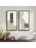 John Lewis x John Cooper 'Brigg' Framed Canvas Print, Set of 2, 84 x 44cm, Black