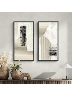 John Lewis x John Cooper 'Brigg' Framed Canvas Print, Set of 2, 84 x 44cm, Black - view 2, Black