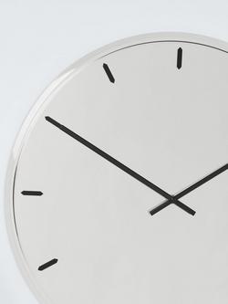 John Lewis Bevel Glass Wall Clock, 50cm - view 2, Clear