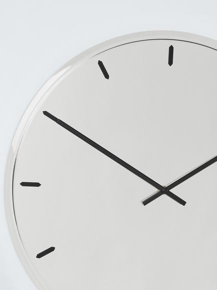 John Lewis Bevel Glass Wall Clock, 50cm - view 2, Clear