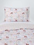 John Lewis Floral Ditsy Reversible Duvet Cover and Pillowcase Set, Single, Pink