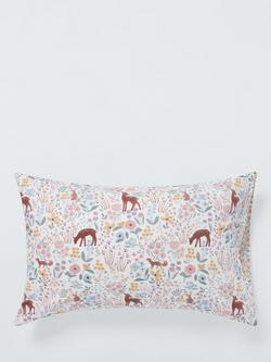 John Lewis Floral Ditsy Reversible Duvet Cover and Pillowcase Set, Single, Pink - view 2, Pink