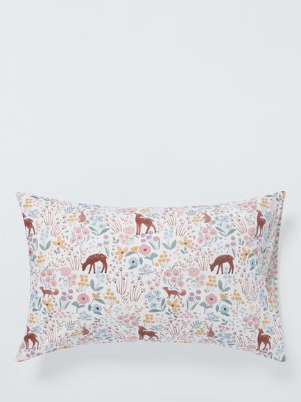 John Lewis Floral Ditsy Reversible Duvet Cover and Pillowcase Set, Single, Pink - view 2, Pink