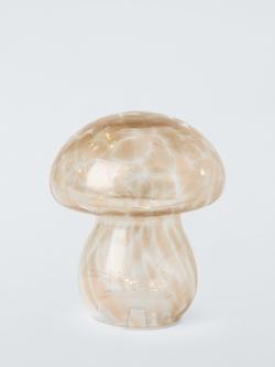 John Lewis 10 LED Glitter Mushroom, H15cm, Brown