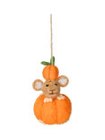John Lewis Mouse in Pumpkin Felt Hanging Decoration