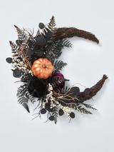 John Lewis Black Crescent Wreath, L40cm