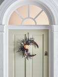 John Lewis Black Crescent Wreath, L40cm