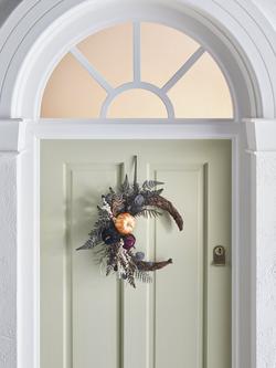 John Lewis Black Crescent Wreath, L40cm - view 2, Multi