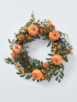 John Lewis Pumpkin & Berries Wreath, Dia.50cm, Multi