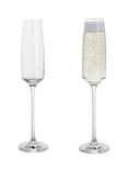 Dartington Crystal Elevate Champagne Glass Flute, Set of 2, 170ml, Clear