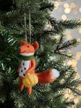 John Lewis Fox with Pumpkin Felt Tree Decoration