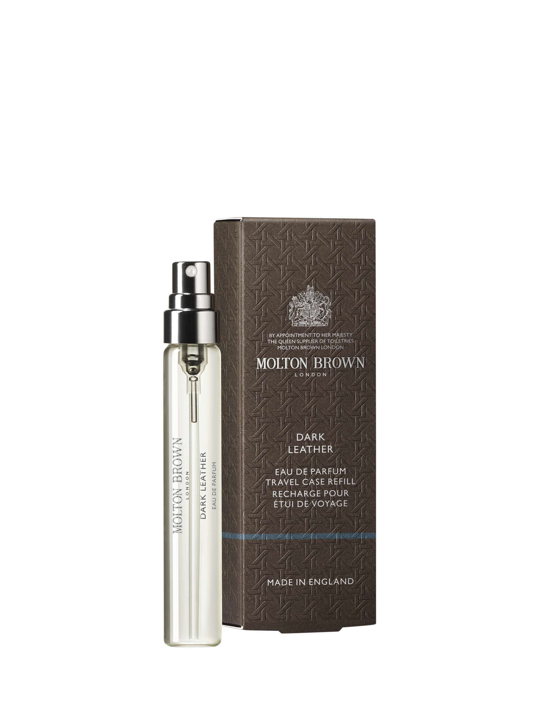 Product image 1 of 2, which shows Molton Brown Dark Leather Eau de Parfum Travel Case Refill, 7.5ml