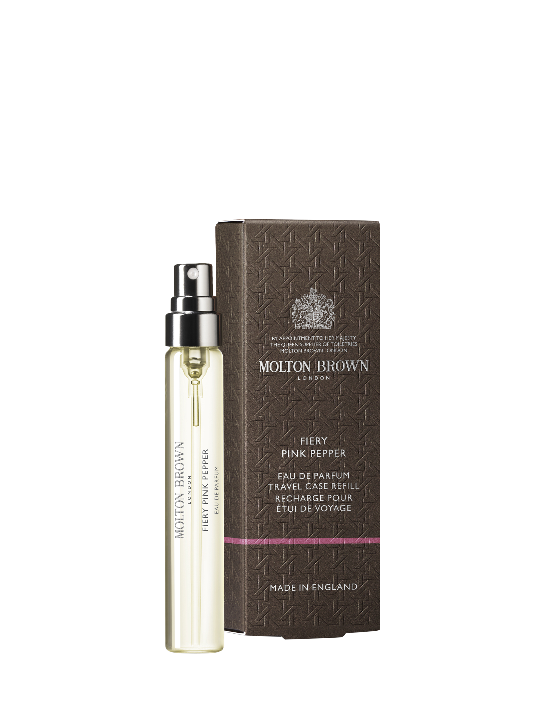 Product image 1 of 2, which shows Molton Brown Fiery Pink Pepper Eau de Parfum Travel Case Refill, 7.5ml