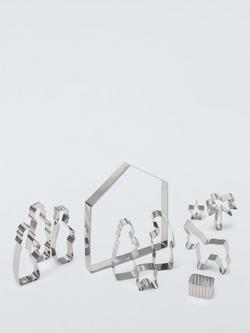 John Lewis Nativity Cookie Cutter Set, Silver