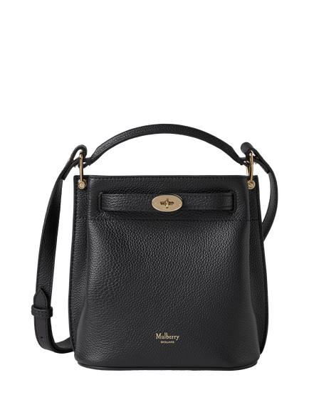 Mulberry Mini Islington Leather Bucket Bag, Black