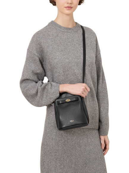 Mulberry Mini Islington Leather Bucket Bag - view 2, Black