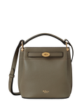 Mulberry Mini Islington Leather Bucket Bag, Linen Green