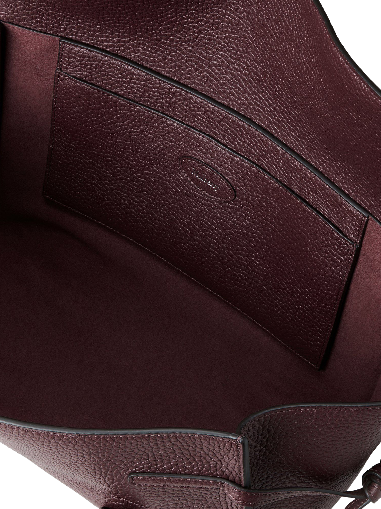 Product image 5 of 5, which shows Mulberry Small Soft Bayswater Heavy Grain Leather Shoulder Bag, Black Cherry
