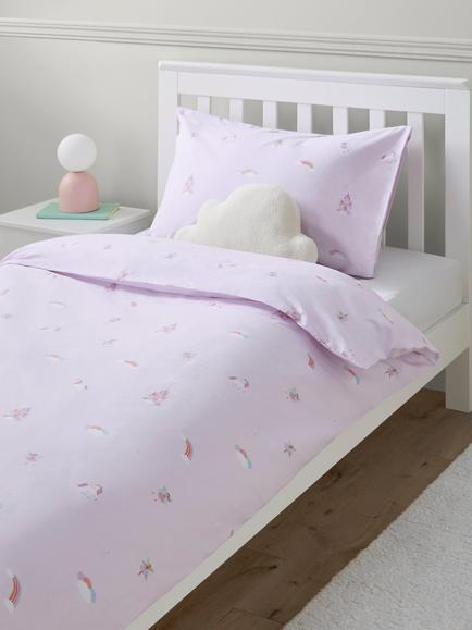 John Lewis Kids' Fairyland Duvet Cover and Pillowcase Set, Pink, Single - view 2, Pink