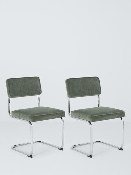 John Lewis Cantilever Dining Chair, Set of 2, Green